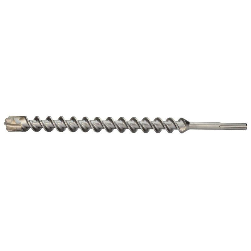 Milwaukee 48-20-3980 4-Cutter Rotary Hammer Drill Bit, 1-3/8 in Drill Bit, 45/64 in SDS-Max Shank, 18 in D Cutting, Carbide Cutting Edge, 23 in OAL